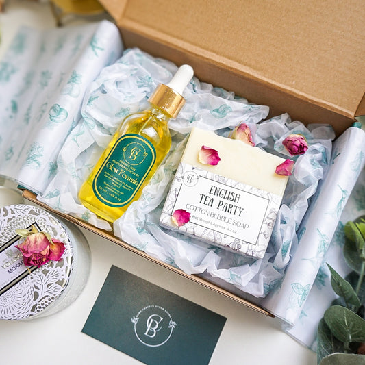 Gentle Facial Soap & Unscented Luxurious Facial Oil | Cotton Bubble Soap