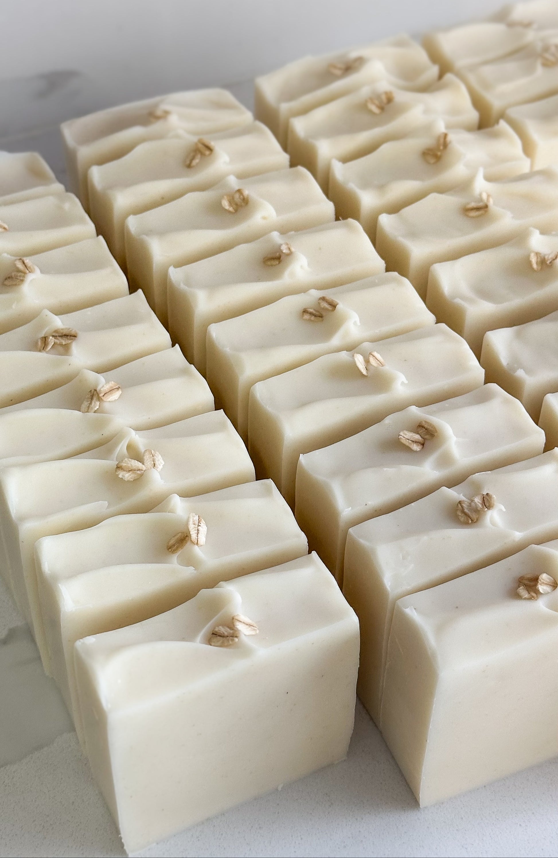 Exfoliating Oats - Unscented Oatmeal Soap for Sensitive Skin by Cotton Bubble Soap 